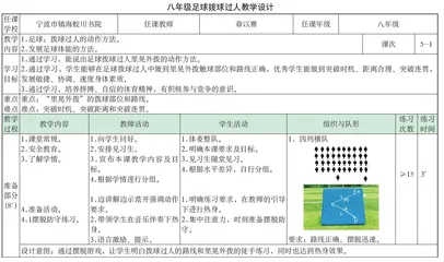 八年级足球拨球过人教学设计