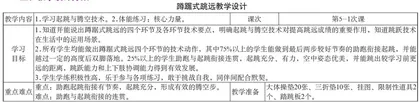 初一年级蹲踞式跳远教学设计