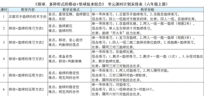 基于“学、练、赛、评”的水平三排球（移动+垫球）教学设计