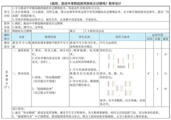 《跳跃：跑动中单脚起跳两腿依次过横绳》教学设计