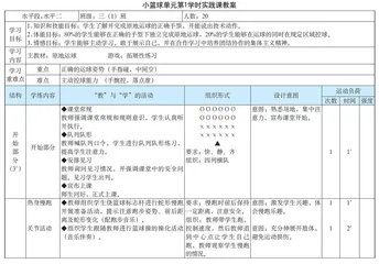 水平二（三年级）小篮球教学设计