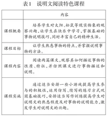 基于项目化学习的说明文群文阅读教学探究