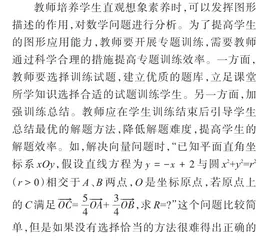 高中数学教学中直观想象素养的培养策略