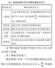基于核心素养的“瞬时速度”概念建模教学探讨