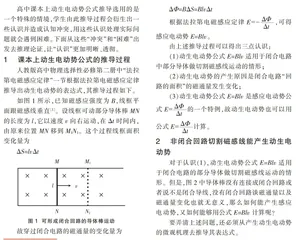 由“动生电动势公式E=Blv的推导过程”引发的思考