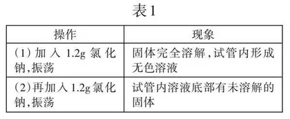 初中化学“溶解度（第一课时）”情境教学实践