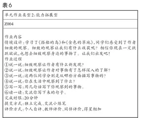 “双减”背景下语文单元作业整体设计的思考5