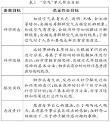 大概念下小学科学单元作业的设计与实施