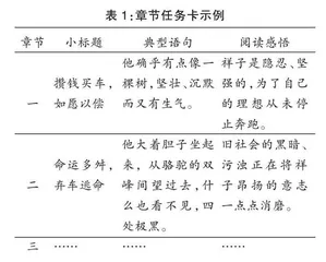 基于阅读层次理论的整本书阅读教学设计