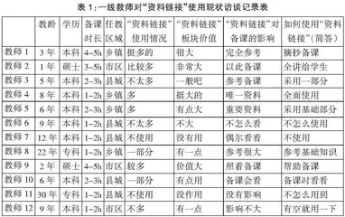 高中语文教师教学用书中“资料链接”使用研究