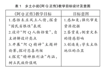 美育视野下的高中语文乡土小说教学实施路径