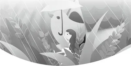 雨中的小鸟