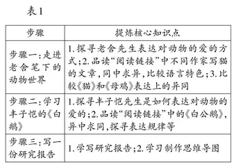 基于统编教材的单元微项目设计与实践 