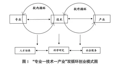 “专业—技术—产业”双循环创新创业模式的生成机制及推进路径 