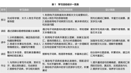 高中英语词汇教学中电子词典的介入策略