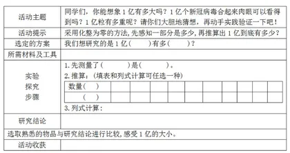 小学数学项目式主题活动设计原则与设计框架研究	