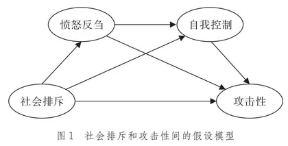 社会排斥对初中生攻击性的影响：一个链式中介模型