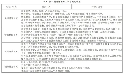 学校心理辅导中基于认知行为疗法的个案概念化示例