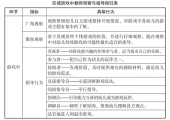 指导幼儿教师观察区域游戏的策略探究