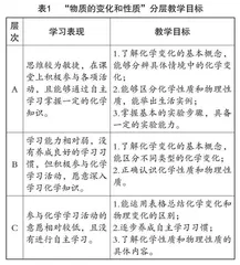 基于核心素养的初中化学分层教学研究