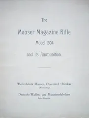 毛瑟在中国:M1904步枪合同1