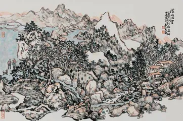 清新的山水画格2
