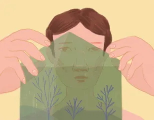出门就遮脸的男友有何秘密