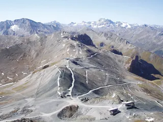 阿尔卑斯山里移动的国界线