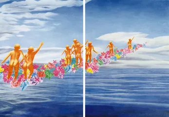 ​美术馆里的方力钧3