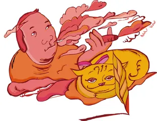 当烟飘进大家的眼睛