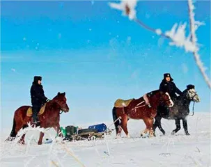 化个“冰雪妆”,骑马去巡边1