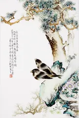 瓷器上的文人画2