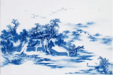 瓷器上的文人画7