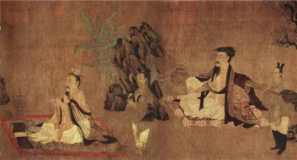 美男、风姿、褒衣博带
