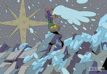 诱惑的雪山与倒在山上的年轻人2