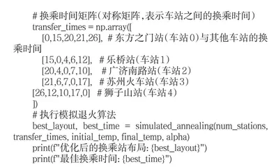 基于模拟退火算法的城市轨道交通换乘站设计优化