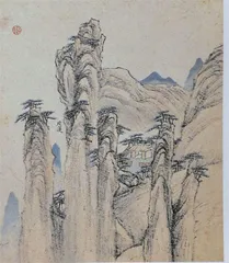 《黄山图册》：弘仁暴露了观看的位置1