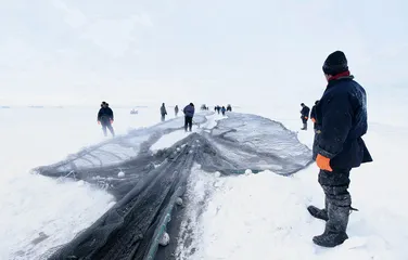 呼伦湖冬捕1