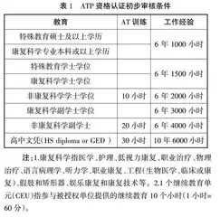 发达国家和地区辅助技术专业人员职业资格认证及启示